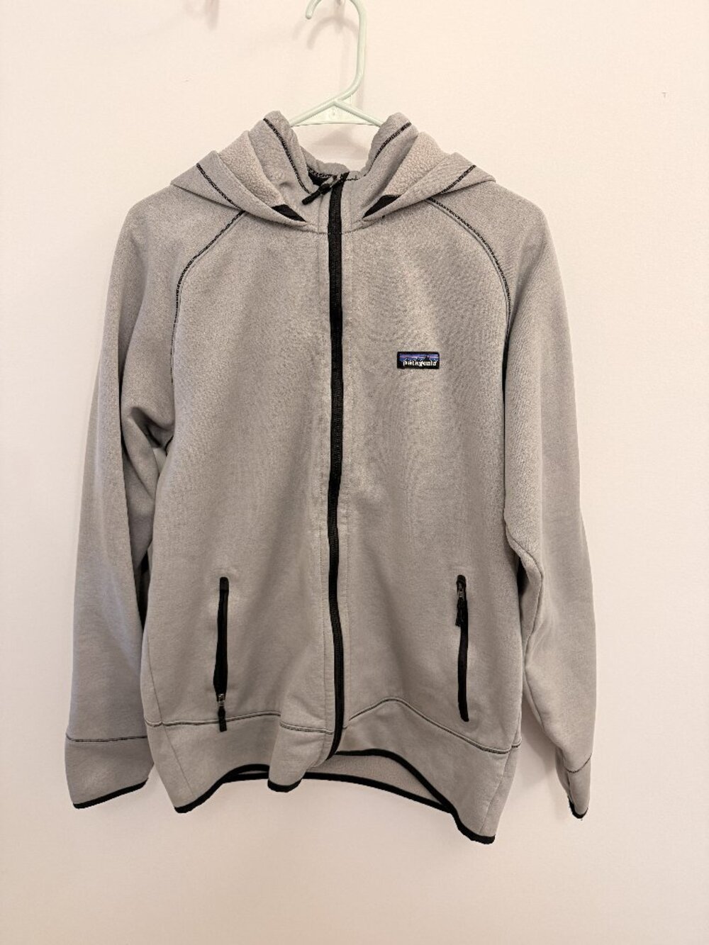 Patagonia Fleece Lined Full Zip Hoodie Gray Men's Large